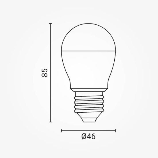 Optonica G46 E27 LED izzó 10 W 1000 lm 4500K nappali fehér Optonica G46 E27 LED izzó 10 W 1000 lm 4500K nappali fehér