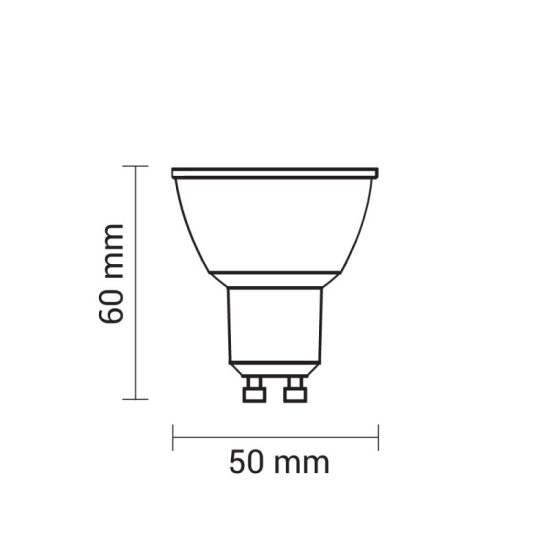 Optonica GU10 COB LED spot 4W 320lm 6000K hideg fehér 50° 1263