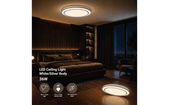 Optonica LED mennyezeti lámpa 36W CCT fehér-ezüst – 12803 Optonica LED mennyezeti lámpa 36W CCT fehér-ezüst – 12803