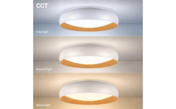 Optonica LED mennyezeti lámpa 36W CCT fehér-fa – 12808