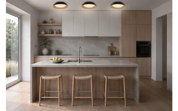 Optonica LED mennyezeti lámpa 24W CCT fehér + fekete + fa hatású – 12812