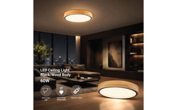 Optonica LED mennyezeti lámpa 60W CCT távirányítóval fekete-fa hatású – 12815 Optonica LED mennyezeti lámpa 60W CCT távirányítóval fekete-fa hatású – 12815