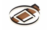   Optonica LED mennyezeti lámpa 46W CCT távirányítóval fekete-fa hatású – 12822