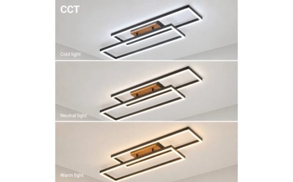 Optonica LED mennyezeti lámpa 86W CCT távirányítóval fekete-fa hatású – 12823 Optonica LED mennyezeti lámpa 86W CCT távirányítóval fekete-fa hatású – 12823
