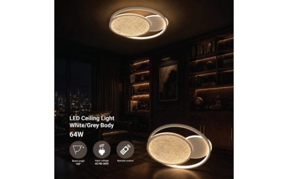 Optonica LED mennyezeti lámpa 64W CCT távirányítóval fehér-szürke – 12825 Optonica LED mennyezeti lámpa 64W CCT távirányítóval fehér-szürke – 12825