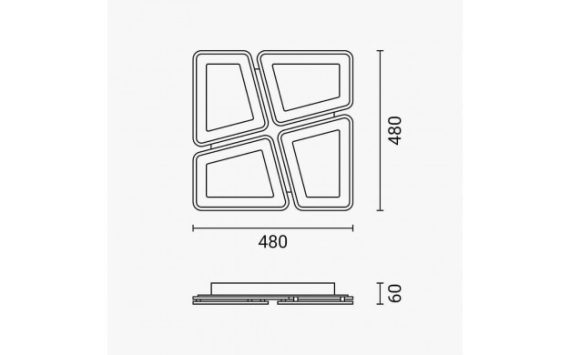 Optonica LED mennyezeti lámpa 128W CCT távirányítóval fehér-szürke – 12826