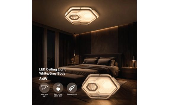 Optonica LED mennyezeti lámpa 84W CCT távirányítóval fehér-szürke – 12828 Optonica LED mennyezeti lámpa 84W CCT távirányítóval fehér-szürke – 12828