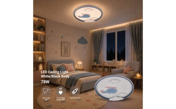 Optonica LED mennyezeti lámpa 78W CCT távirányítóval fehér-fekete – 12831 Optonica LED mennyezeti lámpa 78W CCT távirányítóval fehér-fekete – 12831