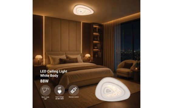 Optonica LED mennyezeti lámpa 88W CCT távirányítóval fehér – 12832 Optonica LED mennyezeti lámpa 88W CCT távirányítóval fehér – 12832