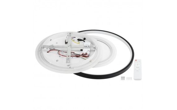 Optonica LED mennyezeti lámpa 84W CCT távirányítóval fehér-fekete – 12833
