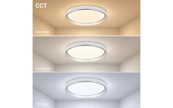 Optonica LED mennyezeti lámpa 36W 3CCT távirányítóval ezüst – 12855 Optonica LED mennyezeti lámpa 36W 3CCT távirányítóval ezüst – 12855