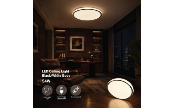 Optonica LED mennyezeti lámpa 54W 3CCT távirányítóval fehér-fekete – 12857 Optonica LED mennyezeti lámpa 54W 3CCT távirányítóval fehér-fekete – 12857