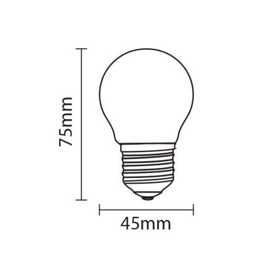 Optonica G45 LED izzó E27 3,5W 300lm 6000K hideg fehér 1344