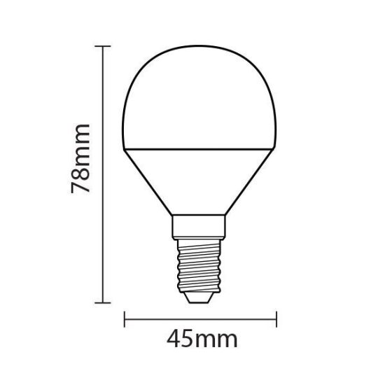 Optonica E14 G45 LED izzó 3,5W 300lm 4500K nappali fehér 240° 1408