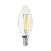 E14 filament LED izzó C35 6W 730lm 6000K hideg fehér