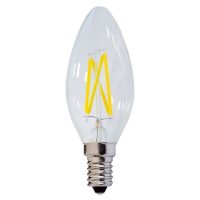 E14 filament LED izzó C35 4W 400lm 4500K nappali fehér