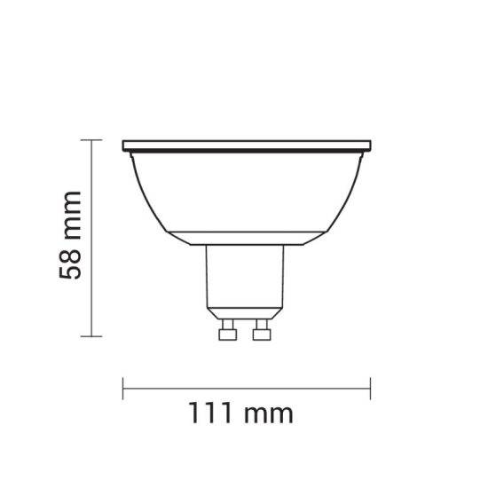 Optonica GU10 AR111 LED spot 9W 800lm 4500K nappali fehér 120° 1531