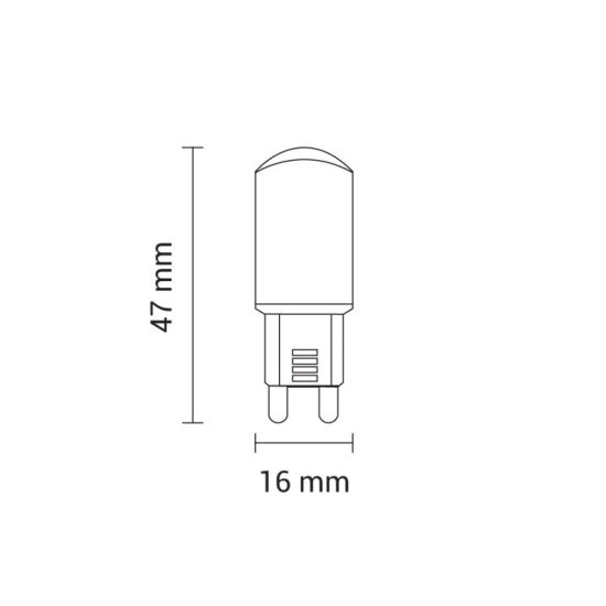 Optonica G9 LED spot 3W 220lm 2800K meleg fehér 360° 1640