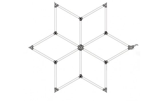 Optonica Hexagon SET Lámpa 6HEX 126W Kiegészítőkkel 16821