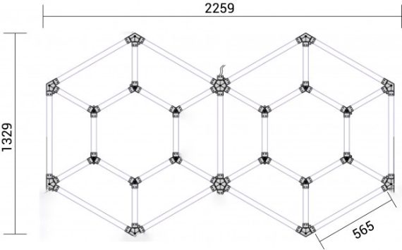 Optonica Hexagon SET lámpák  315W kiegészítőkkel Cikkszám: 16822