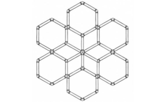 Optonica Hexagon SET lámpák 12HEX  294W kiegészítőkkel Cikkszám: 16823