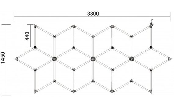 Optonica Hexagon SET lámpák16 alakzat 294W kiegészítőkkel Cikkszám: 16825