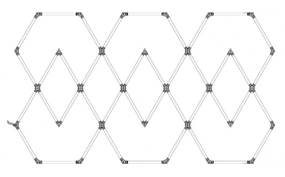 Optonica Hexagon SET lámpák 11 alakzatú 428W kiegészítőkkel Cikkszám: 16826