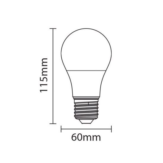 Optonica A60 LED izzó E27 12W 1055lm 6000K hideg fehér 3db/csomag 1730