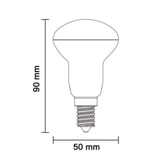 Optonica prémium E14 R50 LED izzó 6W 490lm 6000K hideg fehér 200° 1756