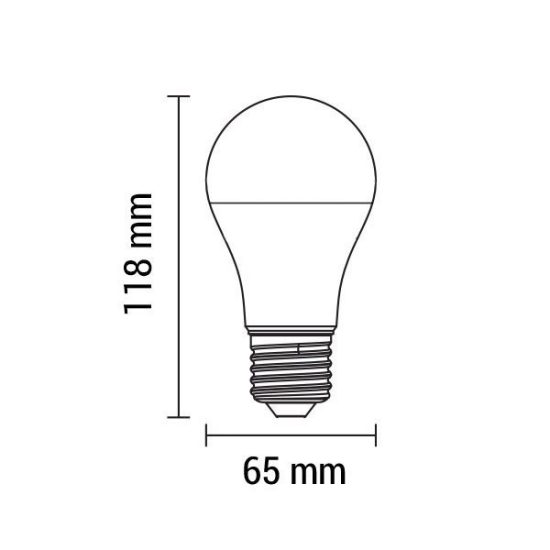 Optonica A65 E27 LED izzó 15 W 1500 lm 6000K hideg fehér Optonica A65 E27 LED izzó 15 W 1500 lm 6000K hideg fehér