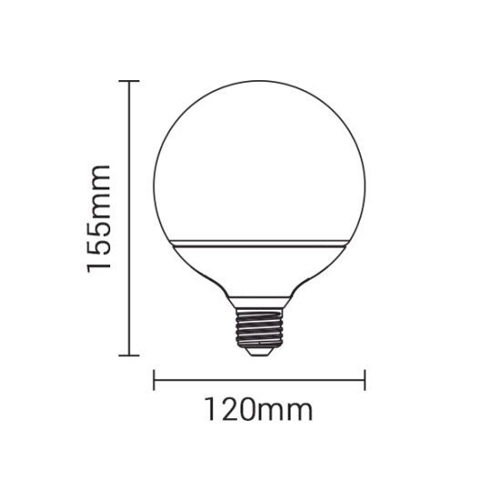 Optonica G120 E27 LED izzó 15 W 1500 lm 6000K hideg fehér Optonica G120 E27 LED izzó 15 W 1500 lm 6000K hideg fehér