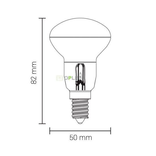 Optonica filament E14 R50 LED izzó 5W 600lm 2700K meleg fehér 150° 1872