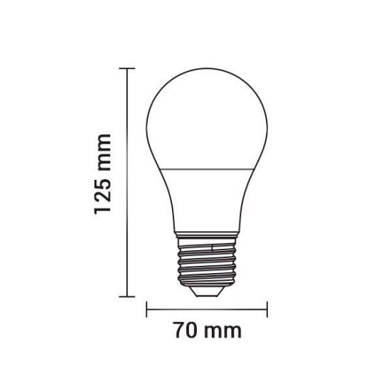 Optonica A70 LED izzó E27 18W 1820lm 6000K hideg fehér 1881