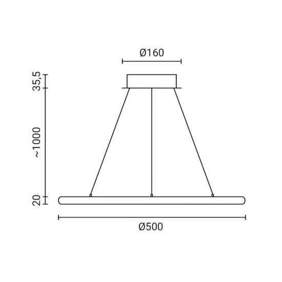 Optonica modern LED függőlámpa CCT 30W fehér szabályozható + távirányító 19001