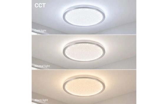 Optonica LED mennyezeti lámpa 42W CCT távirányítóval ezüst-króm – 19014 Optonica LED mennyezeti lámpa 42W CCT távirányítóval ezüst-króm – 19014