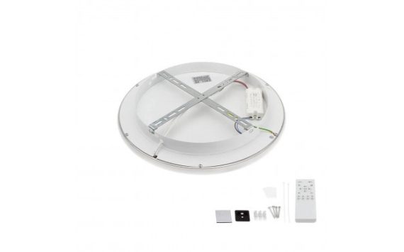 Optonica LED mennyezeti lámpa 42W CCT távirányítóval ezüst-króm – 19014 Optonica LED mennyezeti lámpa 42W CCT távirányítóval ezüst-króm – 19014