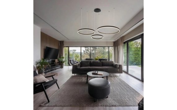 Optonica LED függőlámpa 70W homokfekete  meleg fehér 19034