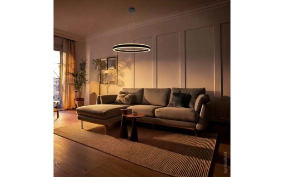 Optonica LED függőlámpa 36W homokfekete  meleg fehér 19035