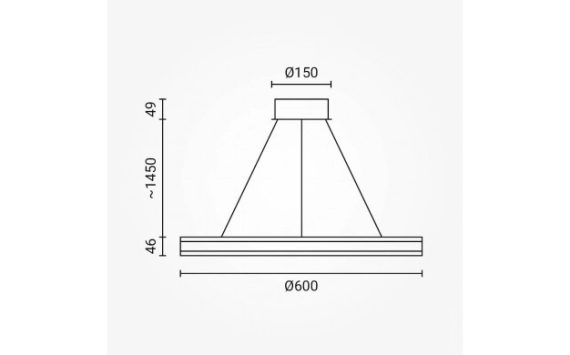 Optonica LED függőlámpa 36W homokfekete  meleg fehér 19035