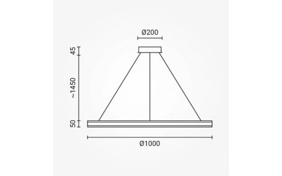 Optonica LED függőlámpa 60W homokfekete  meleg fehér 19036