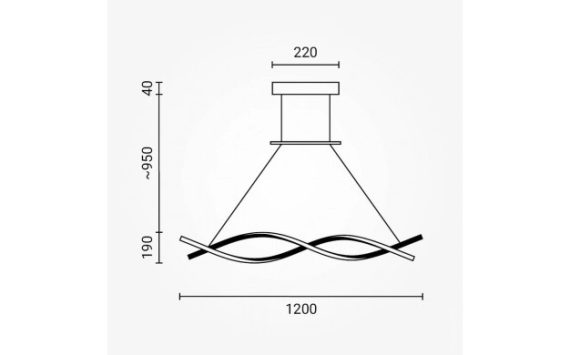 Optonica LED függőlámpa 28W homokfekete fekete meleg fehér 19038 Optonica LED függőlámpa 28W homokfekete fekete meleg fehér 19038