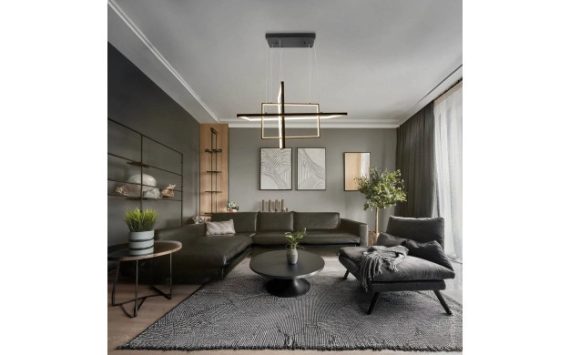 Optonica LED függőlámpa 67W homokfekete  meleg fehér 19039