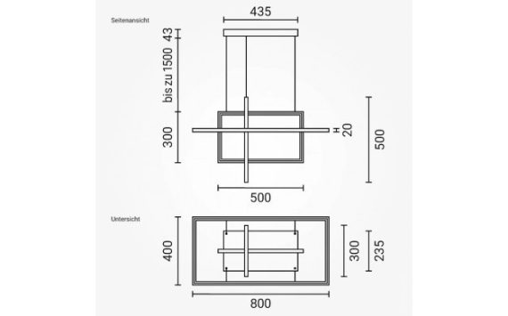 Optonica LED függőlámpa 67W homokfekete  meleg fehér 19039