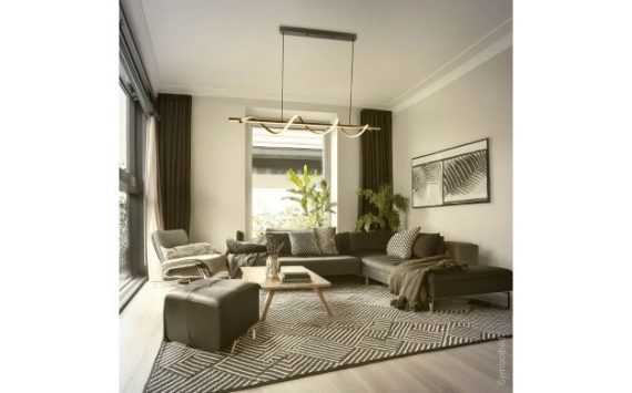 Optonica LED függőlámpa 30W homokfekete  meleg fehér 19040