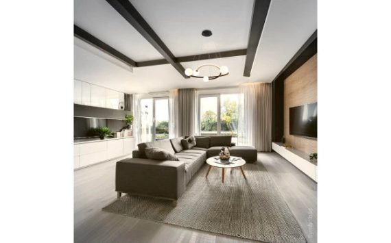 Optonica LED függőlámpa 36W homokfekete  meleg fehér 19046