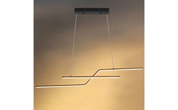 Optonica LED medállámpa 13W homokfekete 22W 105 x15cm fekete meleg fehér 19047