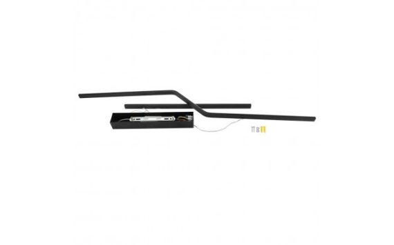 Optonica LED medállámpa 13W homokfekete 22W 105 x15cm fekete meleg fehér 19047