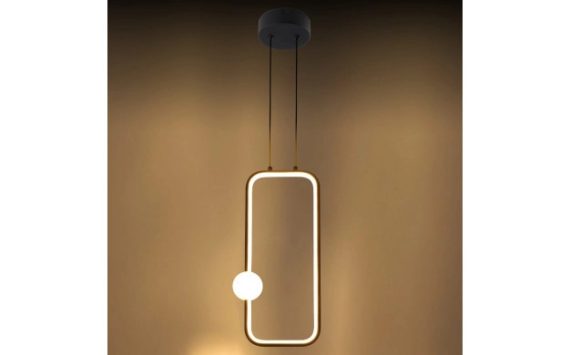 Optonica LED medállámpa 15W homokfekete  fekete meleg fehér 19048