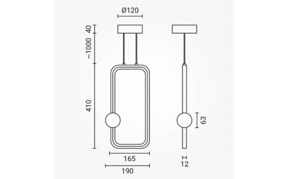 Optonica LED medállámpa 15W homokfekete  fekete meleg fehér 19048