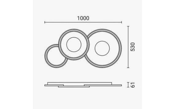 Optonica LED mennyezeti lámpa 106W homokfehér – 19063 Optonica LED mennyezeti lámpa 106W homokfehér – 19063